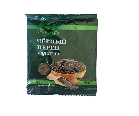 Изображение Перец черный молотый "Sauda" 30гр. 1/10шт