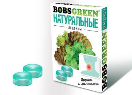 Изображение (BG-1-1) BOBSGREEN леденцы пихта с ментолом 16*6, 32гр. 1/16