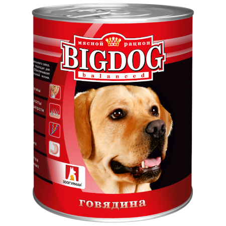 Изображение BIG DOG Говядина 850 ж/б 1/9