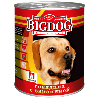 Изображение BIG DOG Говядина с бараниной 850 ж/б 1/9